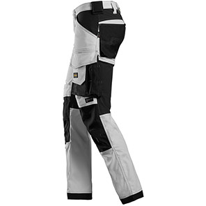 Snickers AllroundWork 6341 Men’s White Trousers with Kneepad Pockets