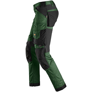 Snickers AllroundWork 6341 Men’s Forest Green Trousers with Kneepad Pockets