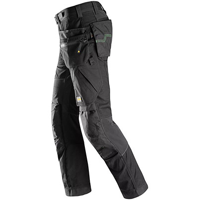 Snickers FlexiWork 6902 Men’s Black Trousers with Holster Pockets