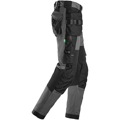 Snickers FlexiWork 6902 Men’s Steel Grey/Black Trousers with Holster Pockets