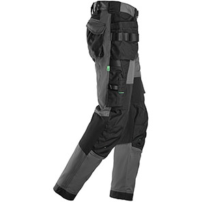 Snickers FlexiWork 6902 Men’s Steel Grey/Black Trousers with Holster Pockets