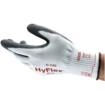 Ansell HyFlex 11-735 PU-Coated Cut-Resistant Gloves