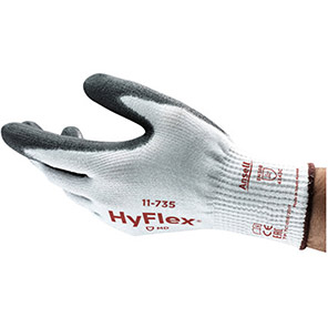 Ansell HyFlex 11-735 PU-Coated Cut-Resistant Gloves