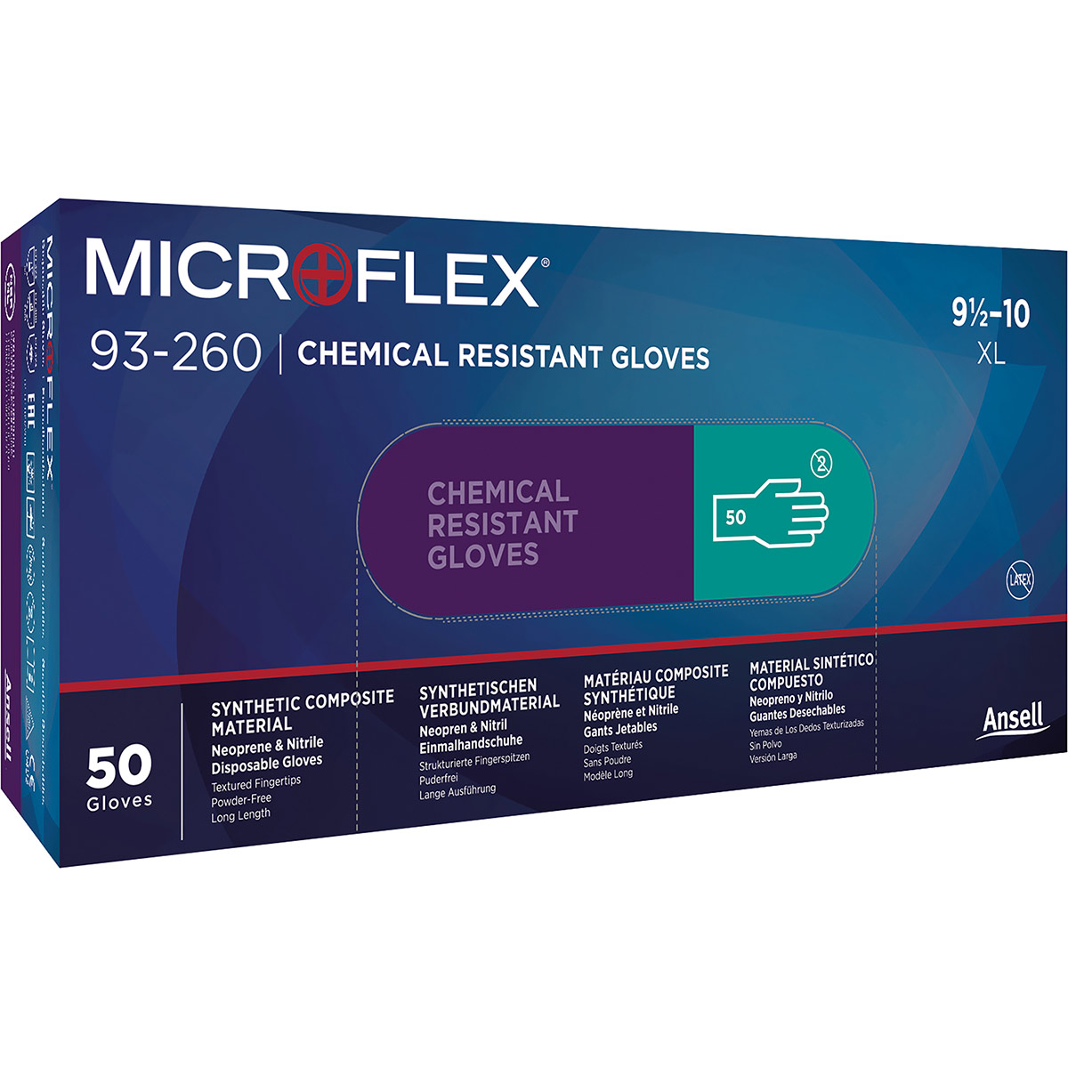 Ansell MICROFLEX 93260 Disposable Gloves (Box of 50) Ansell