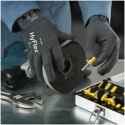 Ansell HyFlex 11-541 Nitrile-Coated Cut-Resistant Gloves