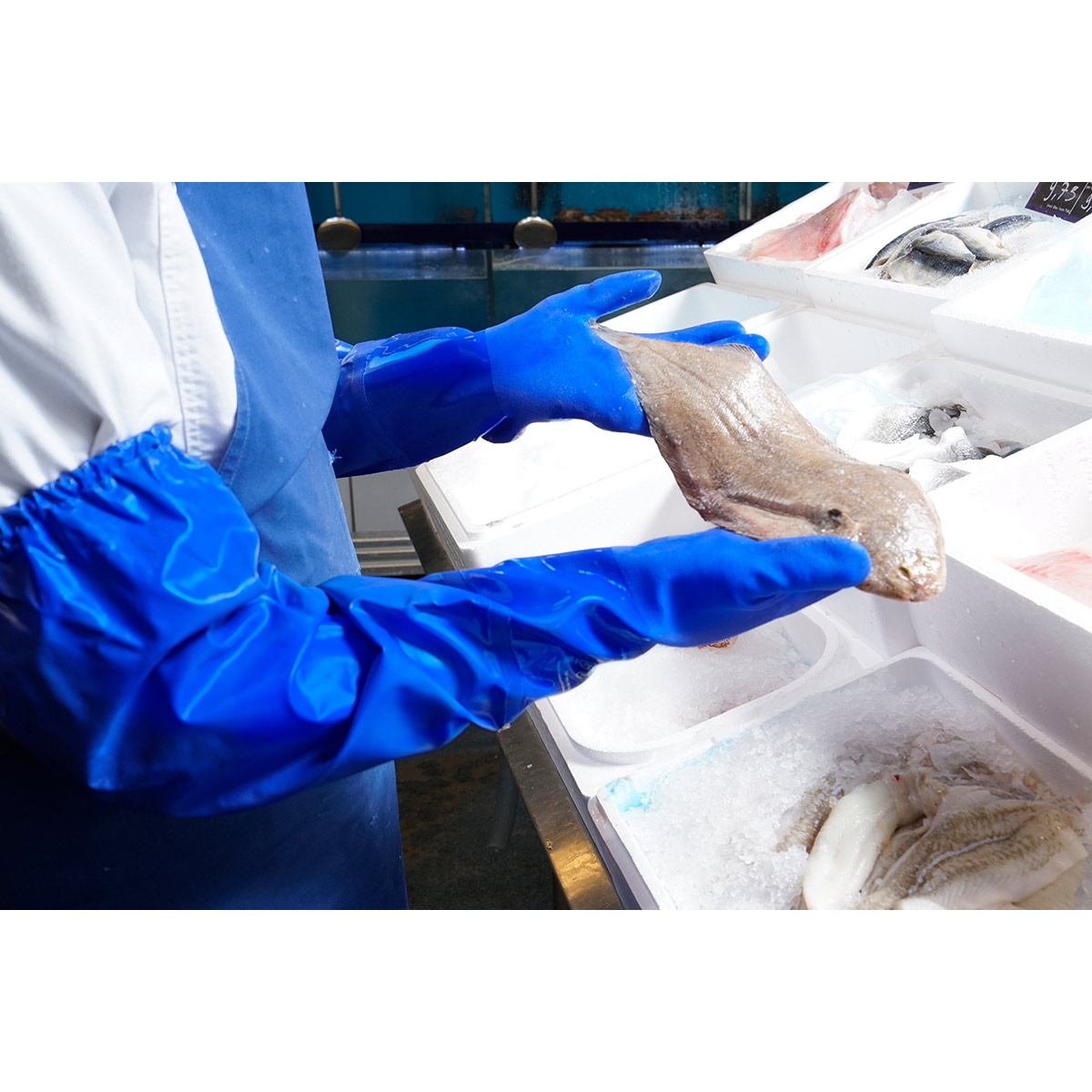 Ansell AlphaTec 23201 LongSleeve PVC ChemicalResistant Gloves