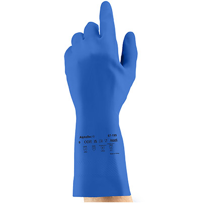 Ansell AlphaTec 87-195 Latex Chemical-Resistant Gloves