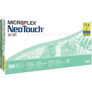 Ansell MICROFLEX NeoTouch 25-201 Green Neoprene Disposable Gloves (Box of 100)