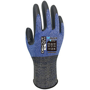 VEND Wonder Grip WG-1875 Black/Blue Dexcut Cut-Resistant Nitrile-Coated Gloves 10/XL