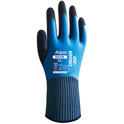 VEND Wonder Grip Aqua WG-318 Latex-Coated Work Gloves