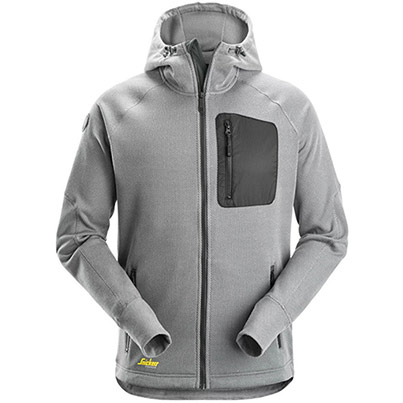 Snickers FlexiWork 8041 Men’s Grey Fleece Hoodie