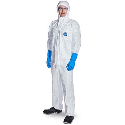 DuPont Tyvek Xpert White Chemical Coveralls (Pack of 25)