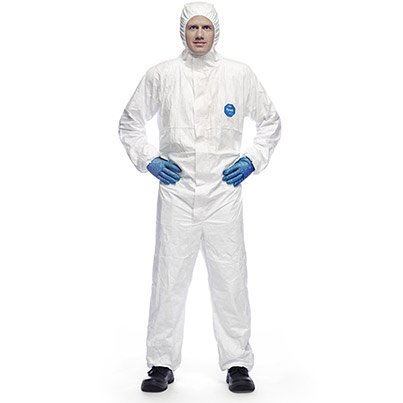 DuPont Tyvek Xpert White Chemical Coveralls (Pack of 25)