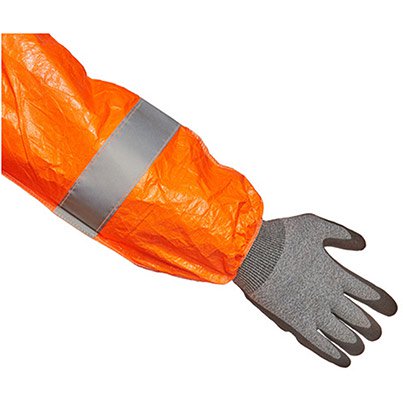 DuPont Tyvek 500 HV TY127S Orange Hi-Vis Hooded Chemical Coveralls