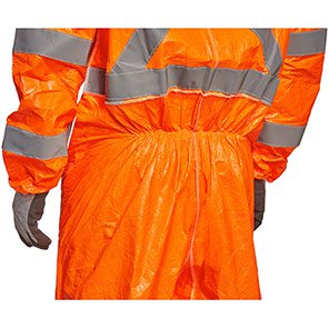 DuPont Tyvek 500 HV TY127S Orange Hi-Vis Hooded Chemical Coveralls