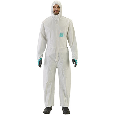 Ansell AlphaTec 2000 COMFORT Model 129 White Chemical Coverall