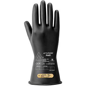 Ansell ActivArmr RIG CL00 Black Class-00 Electrical Safety Gloves 12