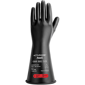 Ansell ActivArmr Black Class 0 Electrical Safety Gloves 12