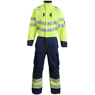 ProGARM CV255M Men’s Yellow/Navy Hi-Vis Arc-Flash Overalls