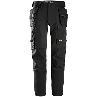 Snickers AllRoundWork 6218 Black Stretch Trousers with Holster Pockets