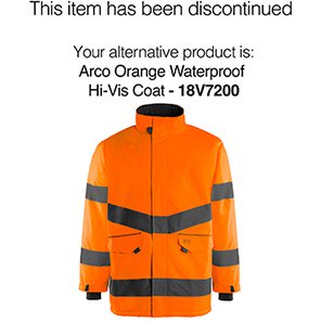 Arco Essentials Orange Waterproof Hi-Vis Coat 6XL