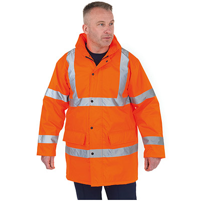 Arco Essentials Orange Waterproof Hi-Vis Coat