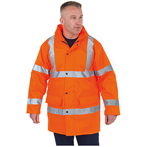 Arco Essentials Orange Waterproof Hi-Vis Coat
