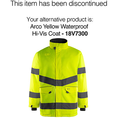 Arco Essentials Yellow Waterproof Hi-Vis Coat