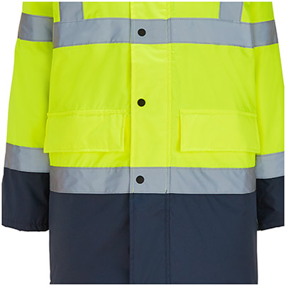 Arco Navy/Yellow Two-Tone Waterproof Hi-Vis Coat