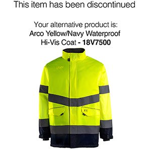 Arco Navy/Yellow Two-Tone Waterproof Hi-Vis Coat 3XL