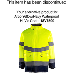 Arco Navy/Yellow Two-Tone Waterproof Hi-Vis Coat