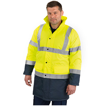Arco Navy/Yellow Two-Tone Waterproof Hi-Vis Coat