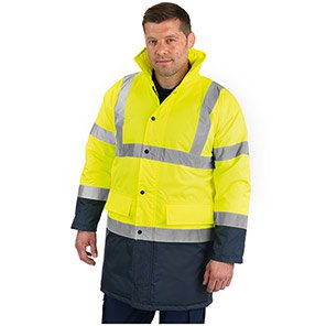 Arco Navy/Yellow Two-Tone Waterproof Hi-Vis Coat