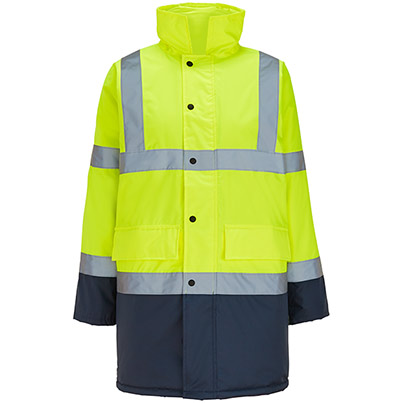 Arco Navy/Yellow Two-Tone Waterproof Hi-Vis Coat