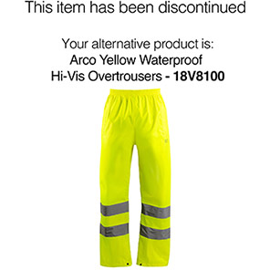 Arco Essentials Yellow Waterproof Hi-Vis Overtrousers