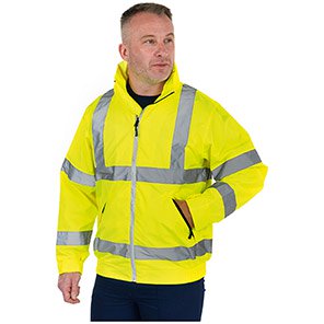Arco Yellow Interactive Hi-Vis Bomber Jacket