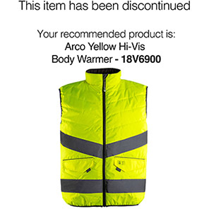 Arco Yellow Interactive Reversible Hi-Vis Body Warmer 2XL