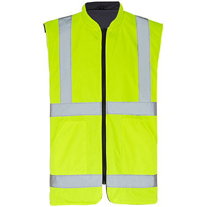 Arco Yellow Interactive Reversible Hi-Vis Body Warmer