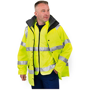 Arco Yellow 4-in-1 Hi-Vis Coat