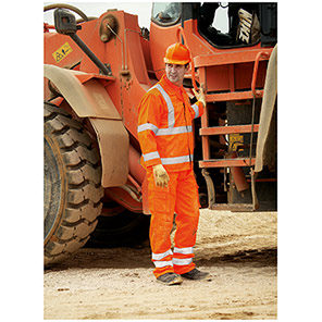 Arco Orange Hi-Vis Cargo Trousers with Kneepad Pockets