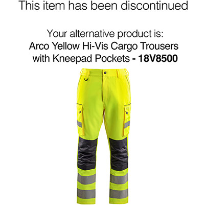 Arco Yellow Hi-Vis Cargo Trousers with Kneepad Pockets