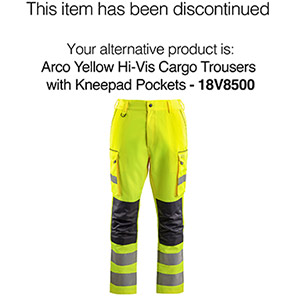 Arco Yellow Hi-Vis Cargo Trousers with Kneepad Pockets