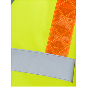 Arco Yellow Long-Sleeve Hi-Vis Vest with Orange Braces