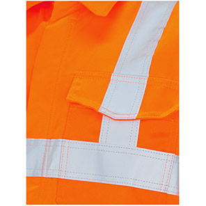 Arco Orange Launderable Hi-Vis Overalls with Kneepad Pockets