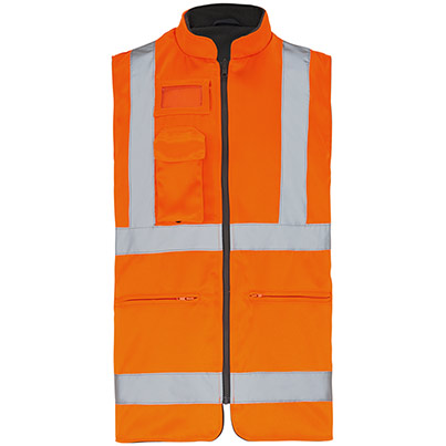 Arco Orange Interactive Reversible Hi-Vis Body Warmer