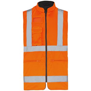 Arco Orange Interactive Reversible Hi-Vis Body Warmer