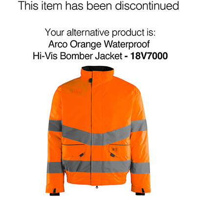Arco Essentials Orange Waterproof Hi-Vis Bomber Jacket