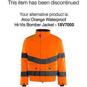 Arco Essentials Orange Waterproof Hi-Vis Bomber Jacket 6XL