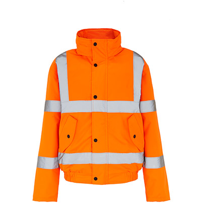 Arco Essentials Orange Waterproof Hi-Vis Bomber Jacket