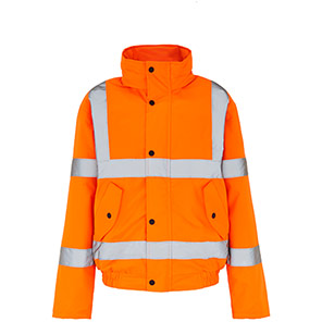 Arco Essentials Orange Waterproof Hi-Vis Bomber Jacket